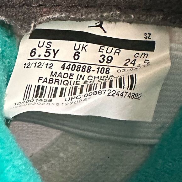 2013 Nike Air Jordan 5 V Retro Grape Youth SZ 6.5Y - Picture 6 of 9